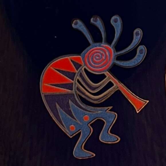 ARIZONA Kokopelli Flute Player Cobalt Blue Ceramic Souvenir Mug ~ Native America - Picture 5 of 10